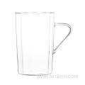 450ml clear juice drinking cup glass with handle